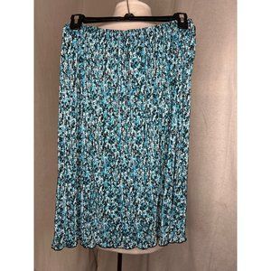 Kathy Robert’s Skirt Women’s .Size 10 Blue Black and White A Knee Length ribbed